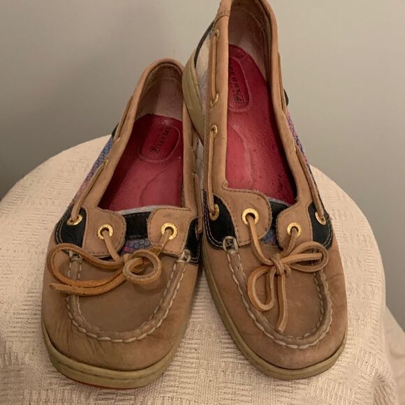 Sparkly Plaid Sperry Top-Sider Angelfish Boat Shoe - Picture 3 of 9